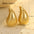 Wholesale  18K gold water drop texture stainless steel irregular earrings