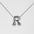 Wholesale  titanium steel smooth bubble letter necklace