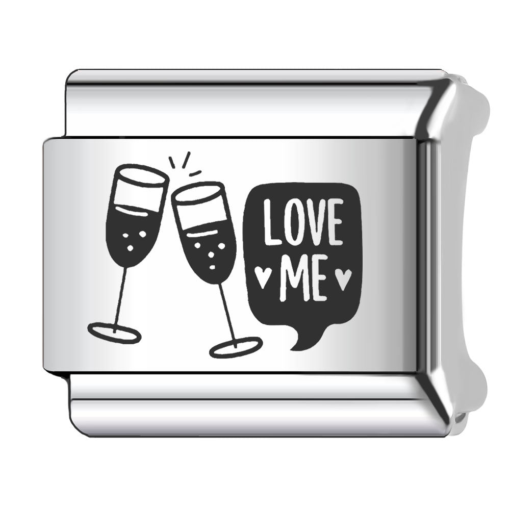 Wholesale Italian Charm Bracelet 9mm DIY Splicing Couple Love Stainless Steel Composable Bracelet