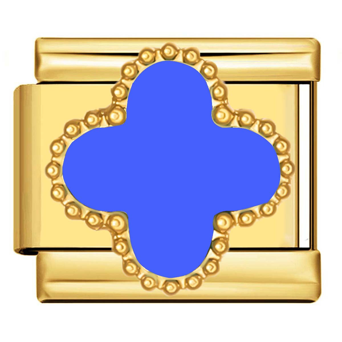 Wholesale Italian Charm Four-leaf Clover Titanium Steel  Matching ing DIY Charms