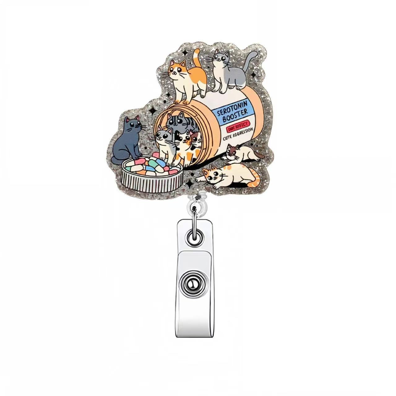 Wholesale acrylic cartoon badge scroll Badge Reels