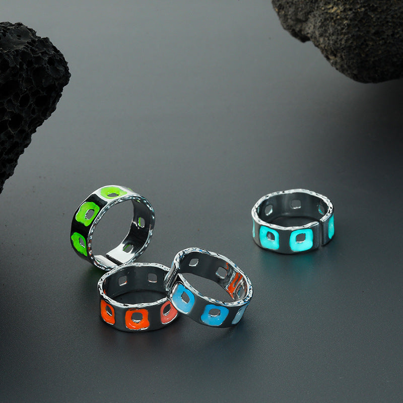 Wholesale  personalized luminous open ring