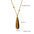 Wholesale Drop-shaped Natural Stone Pendant Stainless Steel Necklace
