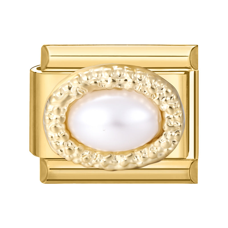 Wholesale 9mm Italian Charm Starter Bracelets DIY square Single Section Creative Stainless Steel Composable Bracelet