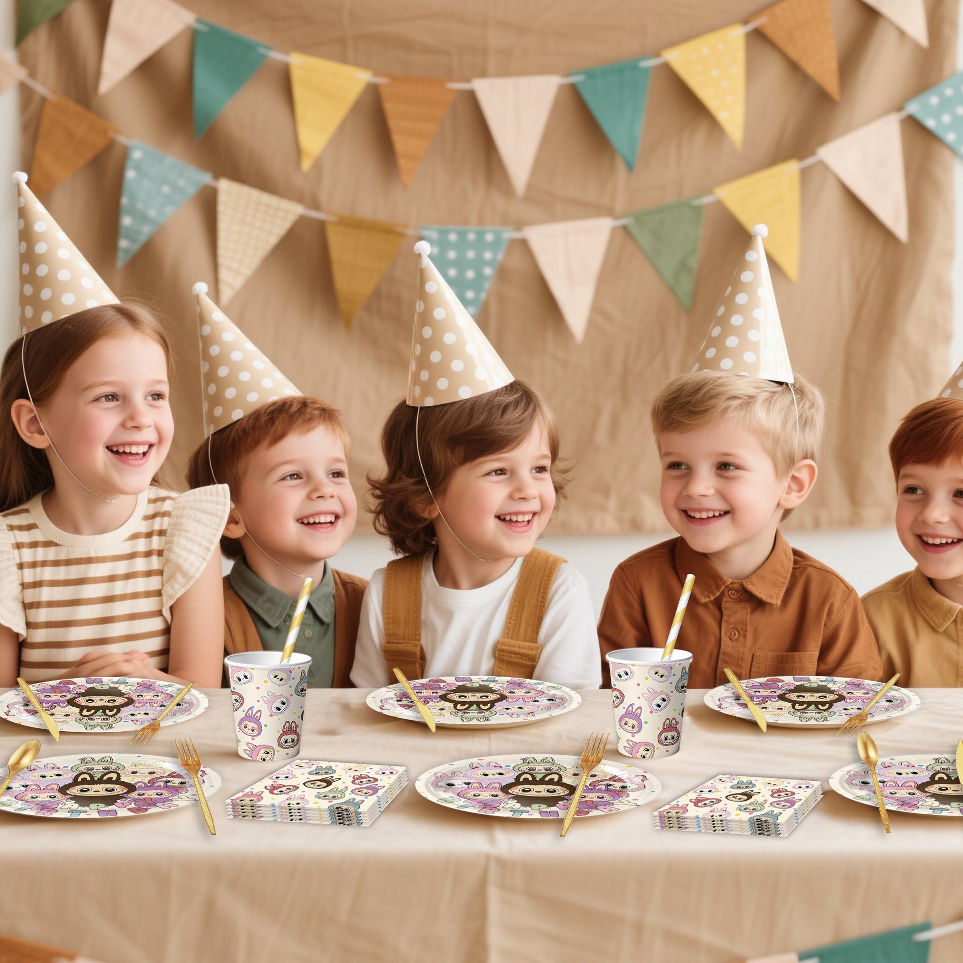 Wholesale Doll theme party festive atmosphere pull flag banner