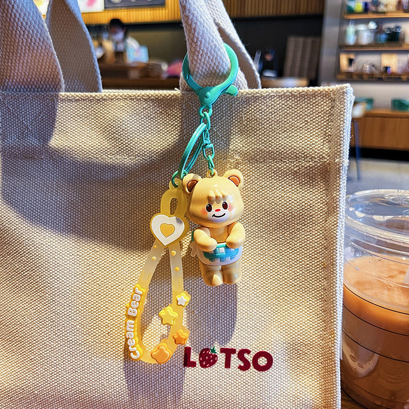 Wholesale Cartoon Bear PVC Soft Keychain ACC-KC-HangLi001