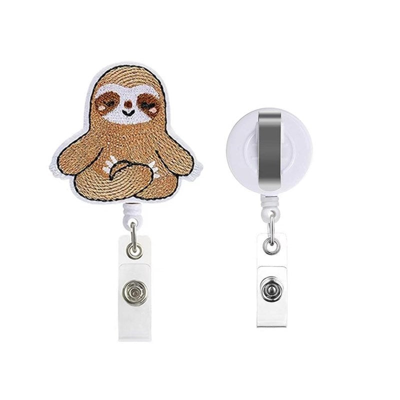 Wholesale Brain Retractable Dinosaur Sunflower Felt Embroidery Nurse Keychain ACC-KC-LingYu013