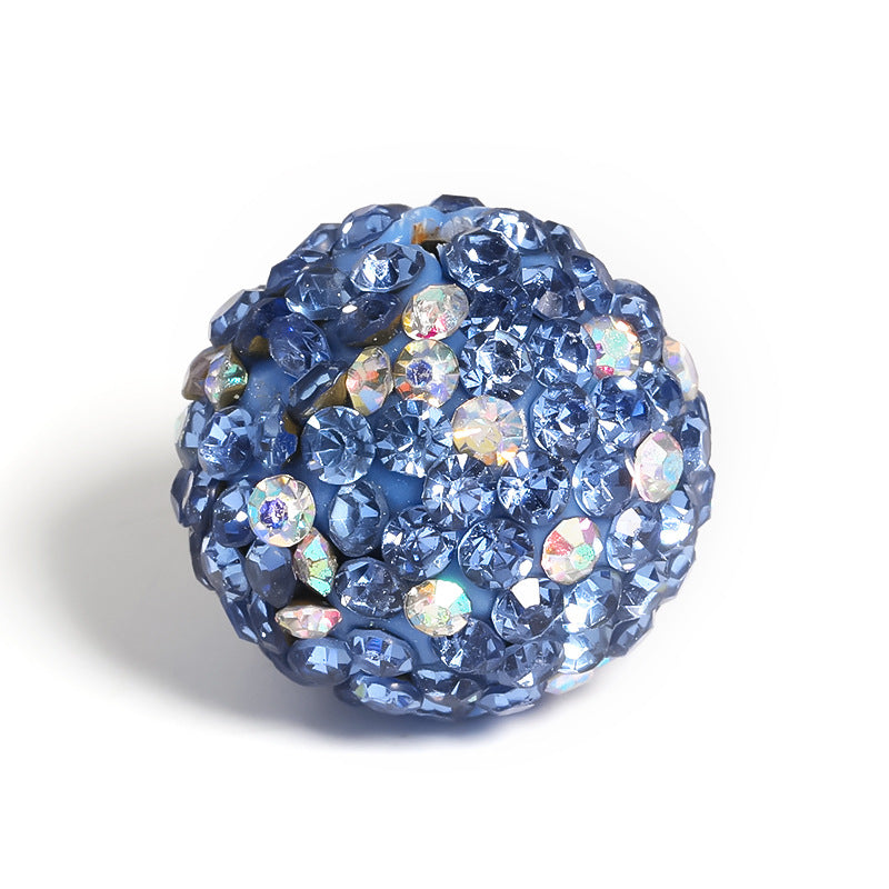 Wholesale 10pcs/pack 16mm Shambhala Clay Drill Ball Colorful Rhinestone Soft Clay Beads ACC-BDS-BoLG001