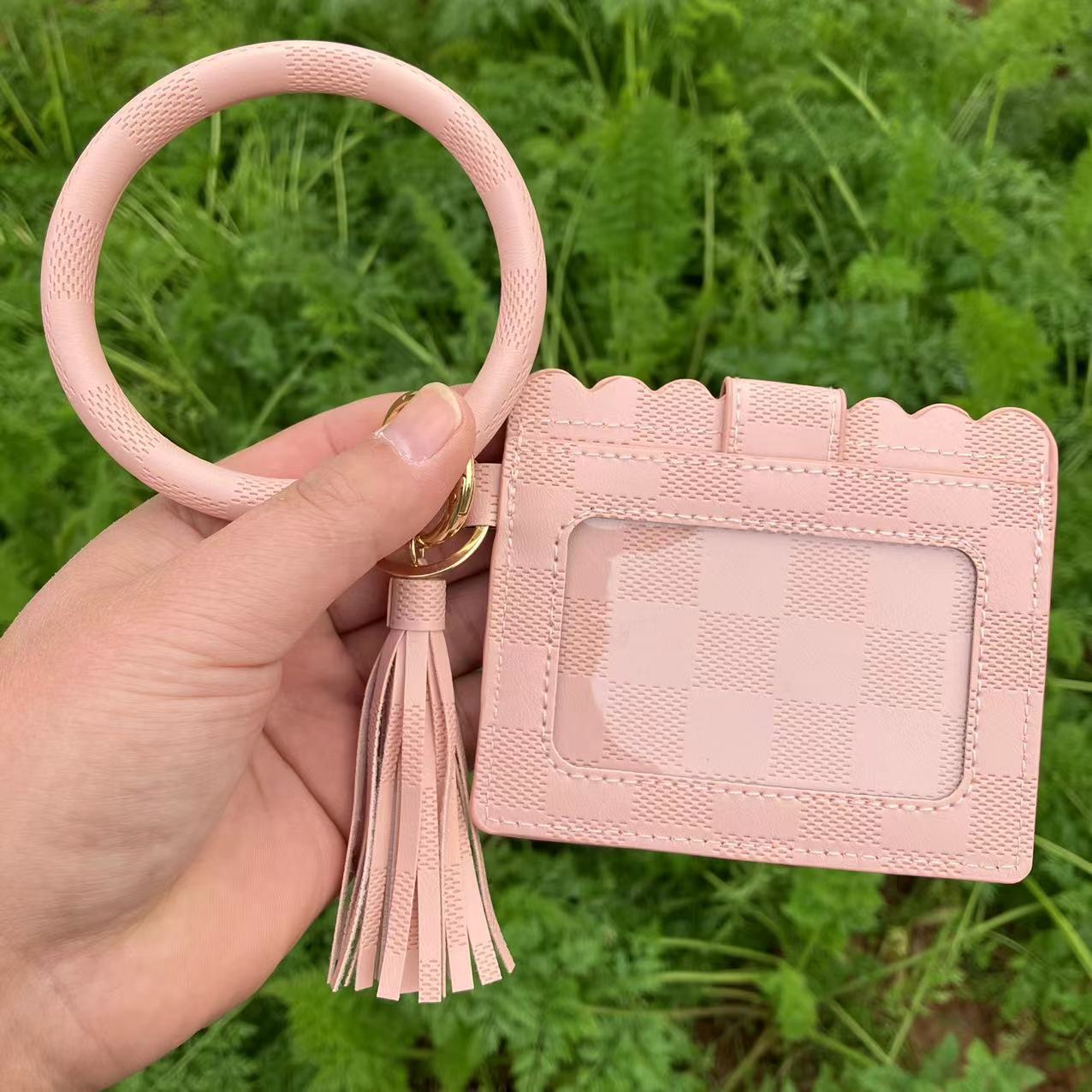Wholesale Leopard Print PU Leather Tassel Keychain Wallet - Chic Fashion Accessory for Gift