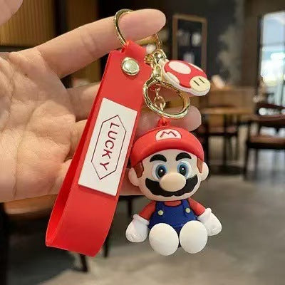 Wholesale  Silicone Keychain Sitting Cartoon Bag Charm Gift