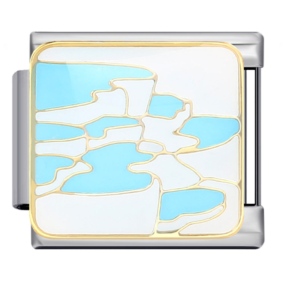 Wholesale Italian Charm Bracelet 9mm DIY Splicing Removable Peace Series Stainless Steel Composable Bracelet