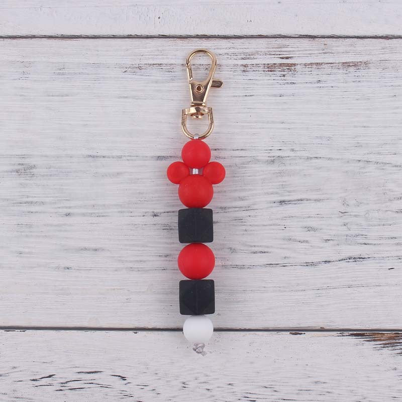 Wholesale Cartoon Animal Teething Bead Bracelet Buckle Keychains