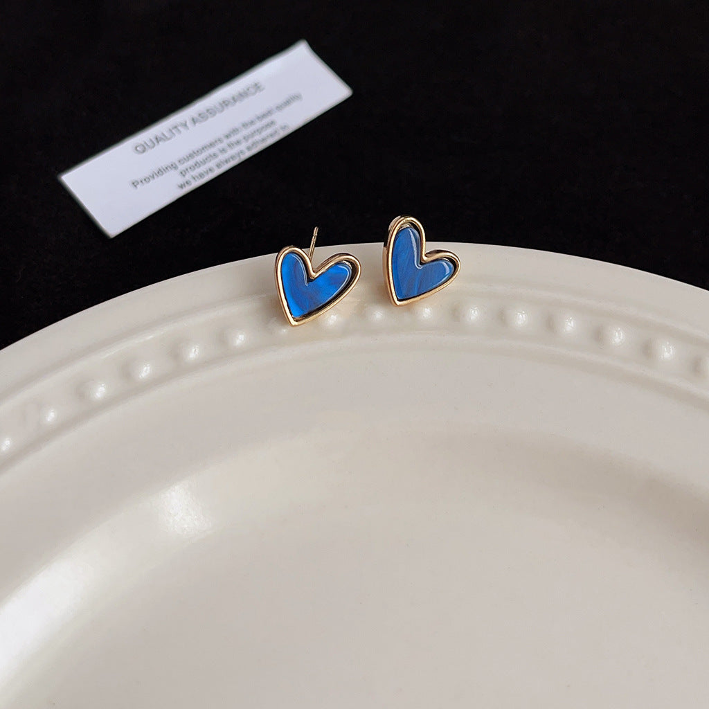 Wholesale Blue oil-drop retro earrings