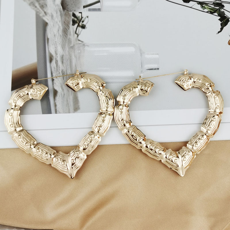 Wholesale  Personality Exaggerated Super Large Bamboo Earrings