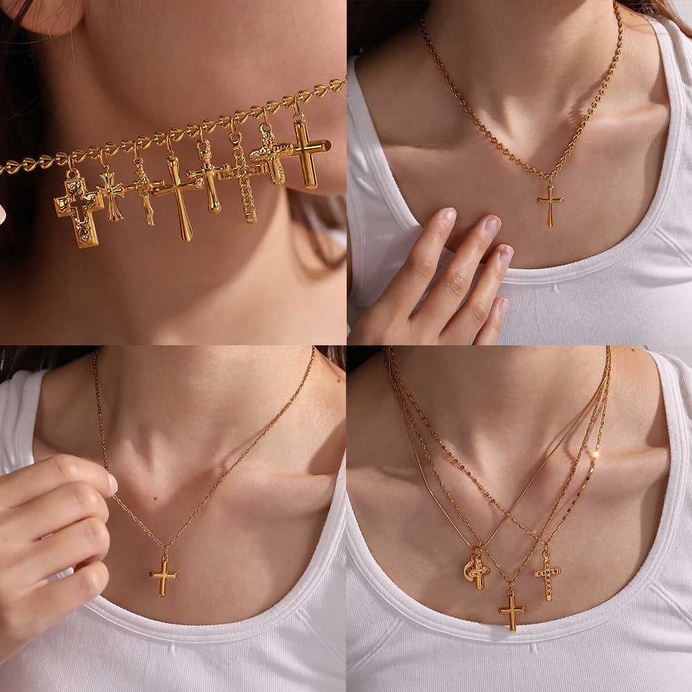 Wholesale  Vintage Cross Hip Hop  Charms