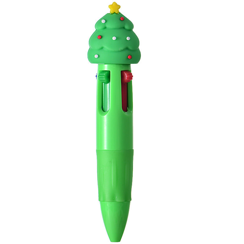 Wholesale Cute cartoon Christmas four-color ballpoint pen