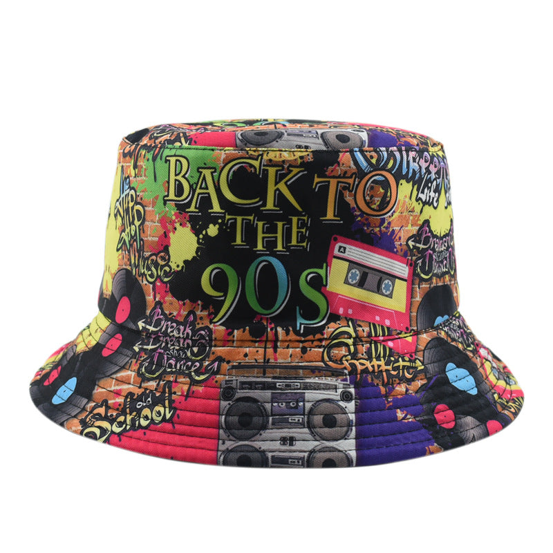 Wholesale Pattern Fisherman Hat s Double-Sided Wearable Bucket Hat
