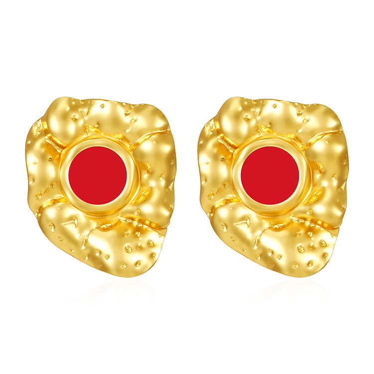 Wholesale Retro  Stainless Steel 18K Gold Earrings