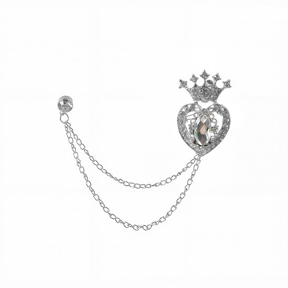 Wholesale Diamond-set crown brooch