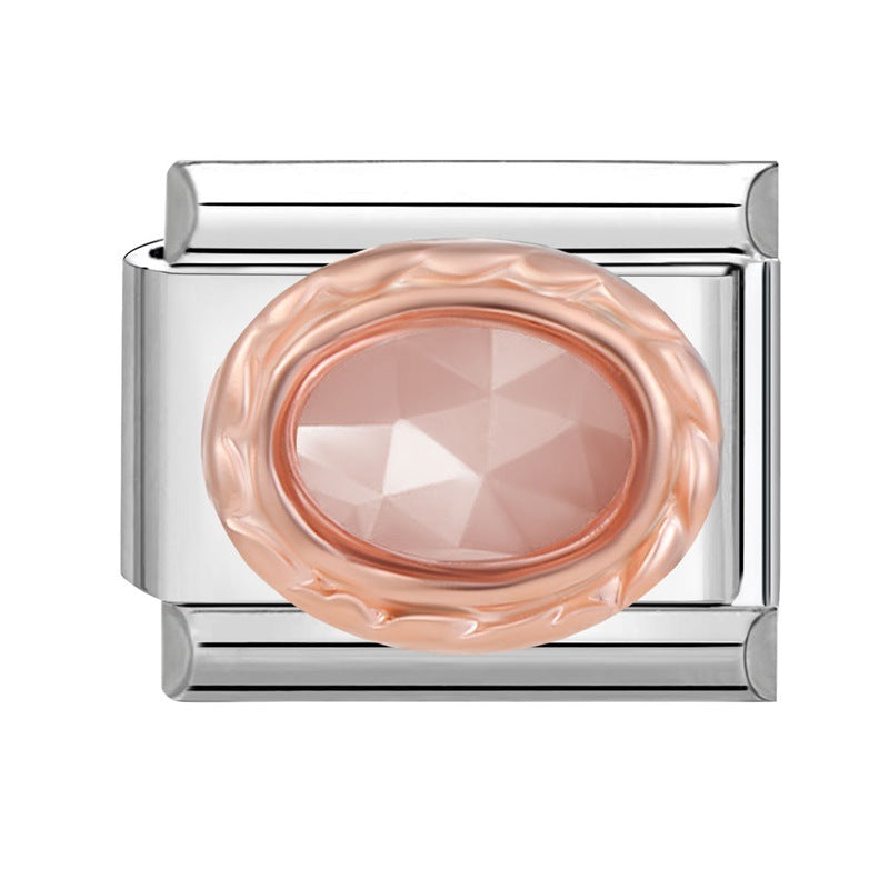 Wholesale Italian modular bracelet 9mm DIY splicing detachable simple pattern stainless steel combinable bracelet