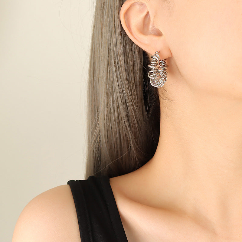 Wholesale Geometric Hoop Copper Earrings