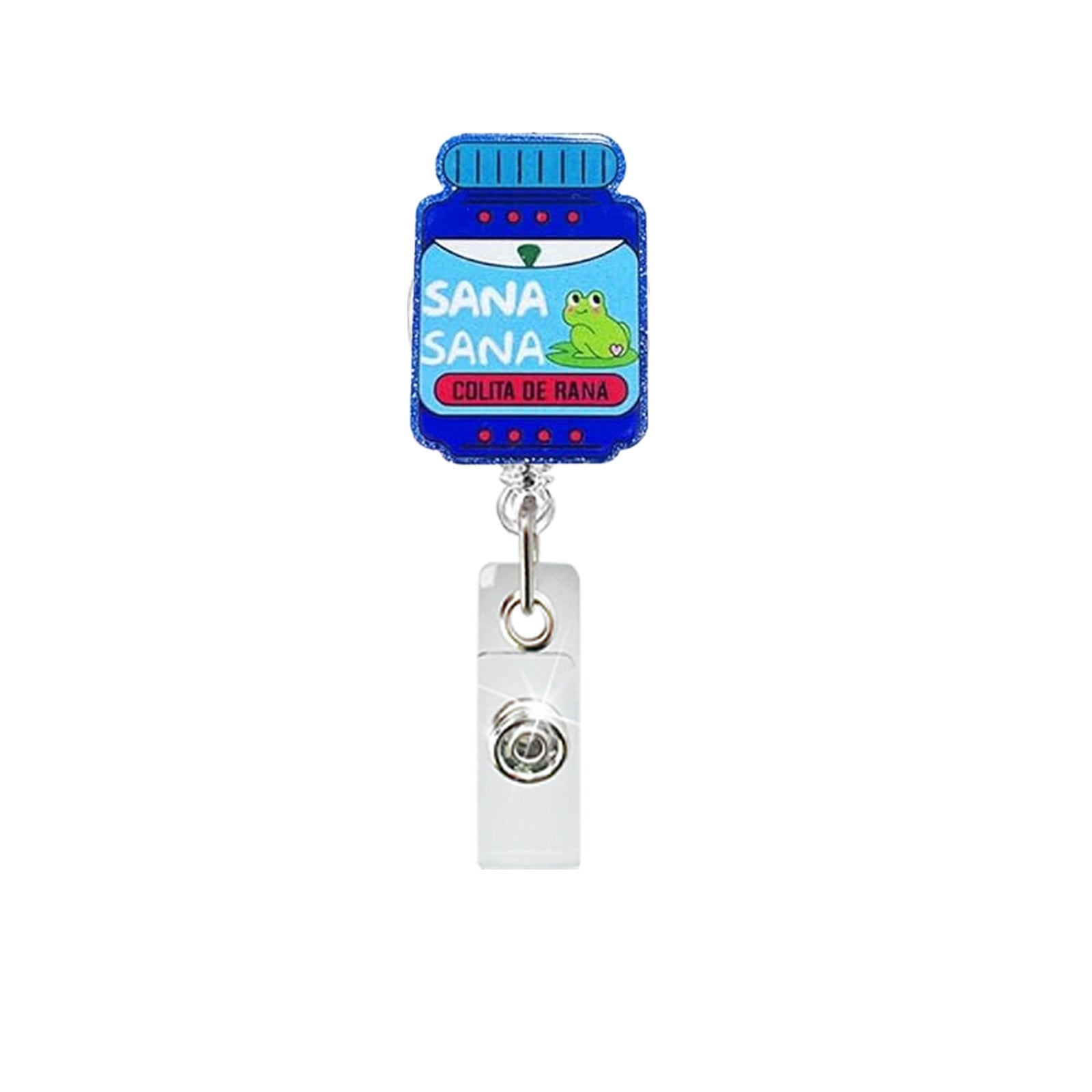 Wholesale Fun Cartoon Acrylic Badge Reel Retractable ID Card Holder Keychain Accessory