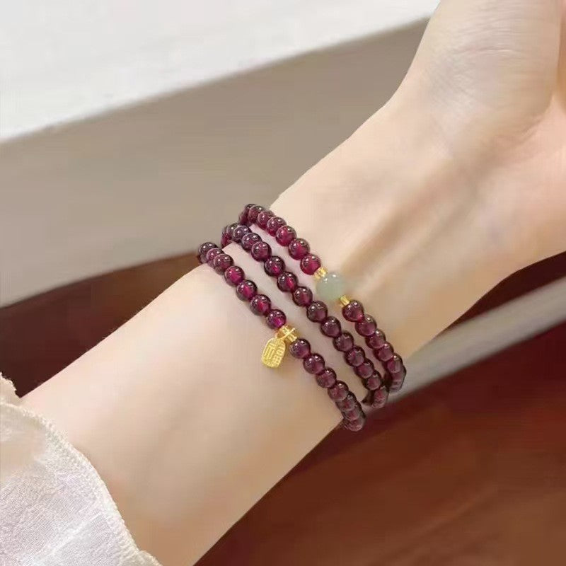 Wholesale  Pomegranate Beaded Multi-Circle Bracelet