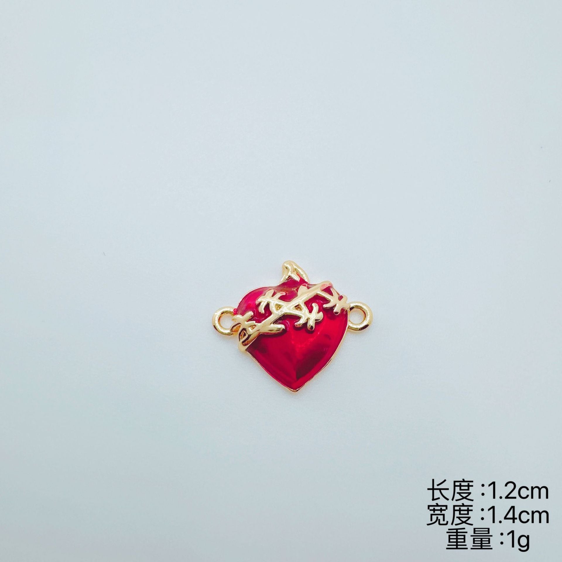 Wholesale Gold Plated Copper Heart Double Pendant Jewelry Set - Boutique Resale Gift