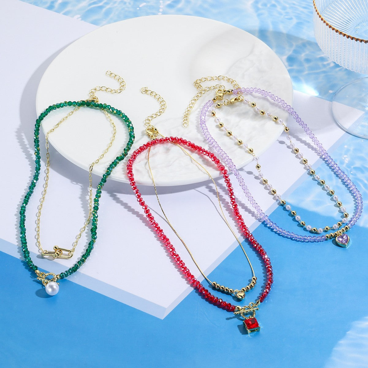 Wholesale Freshwater pearl necklace light luxury handmade beaded necklace for women