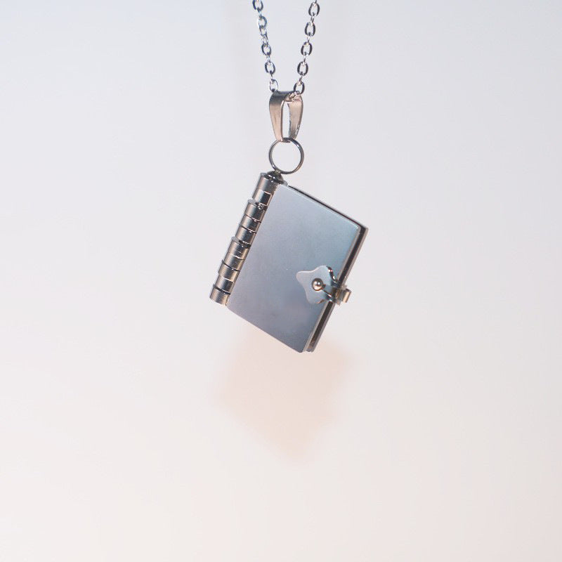 Wholesale Stainless steel  Love Couple Opening and Closing Commemorative Album Necklace