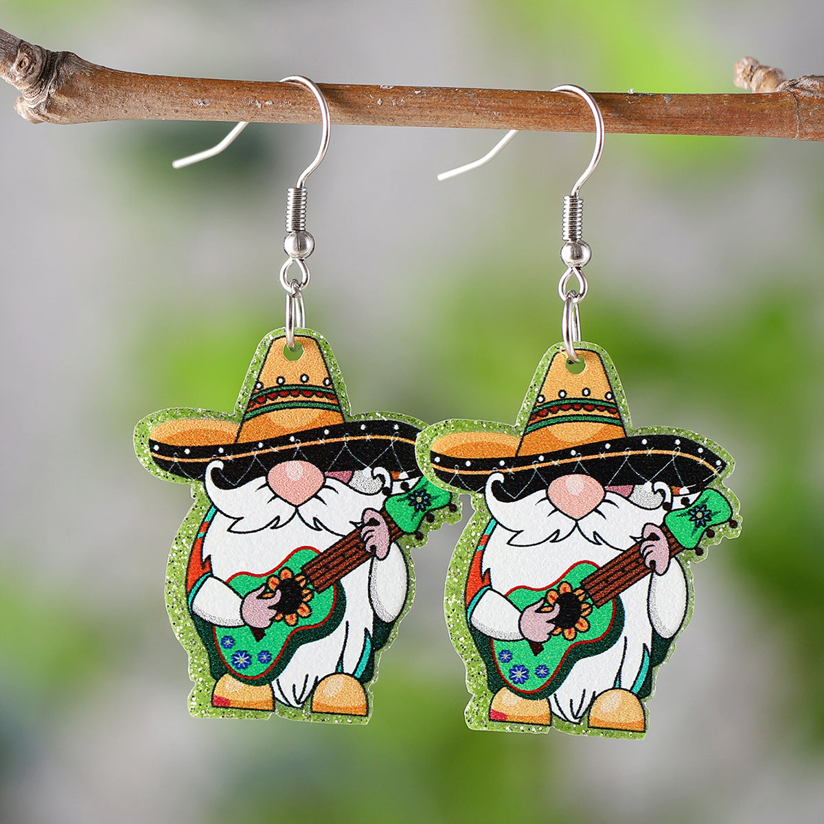 Wholesale Mexican Sombrero Tequila Cactus Acrylic Earrings