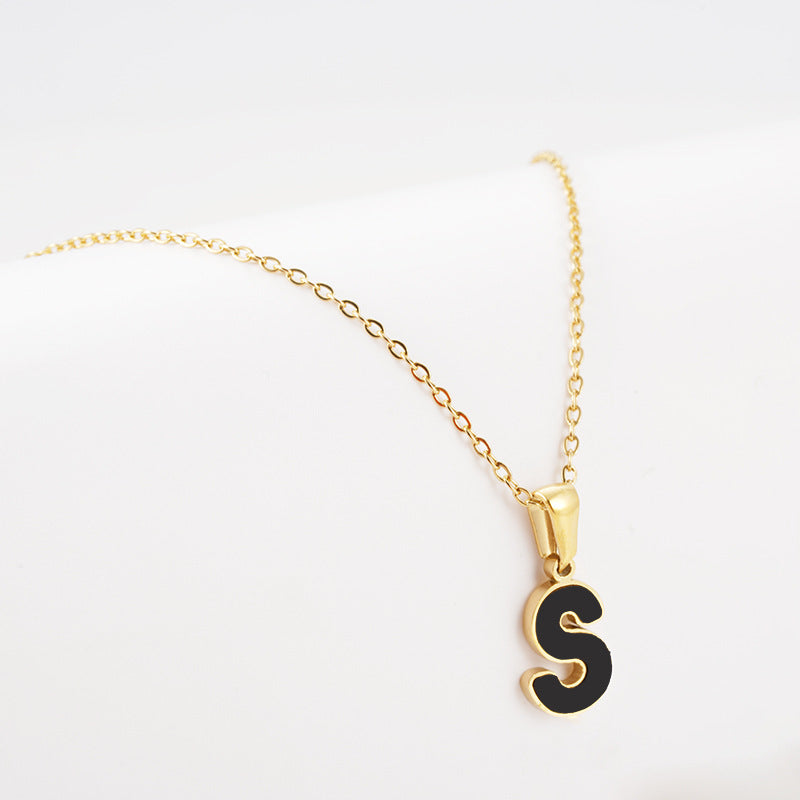 Wholesale Stainless steel letter necklace