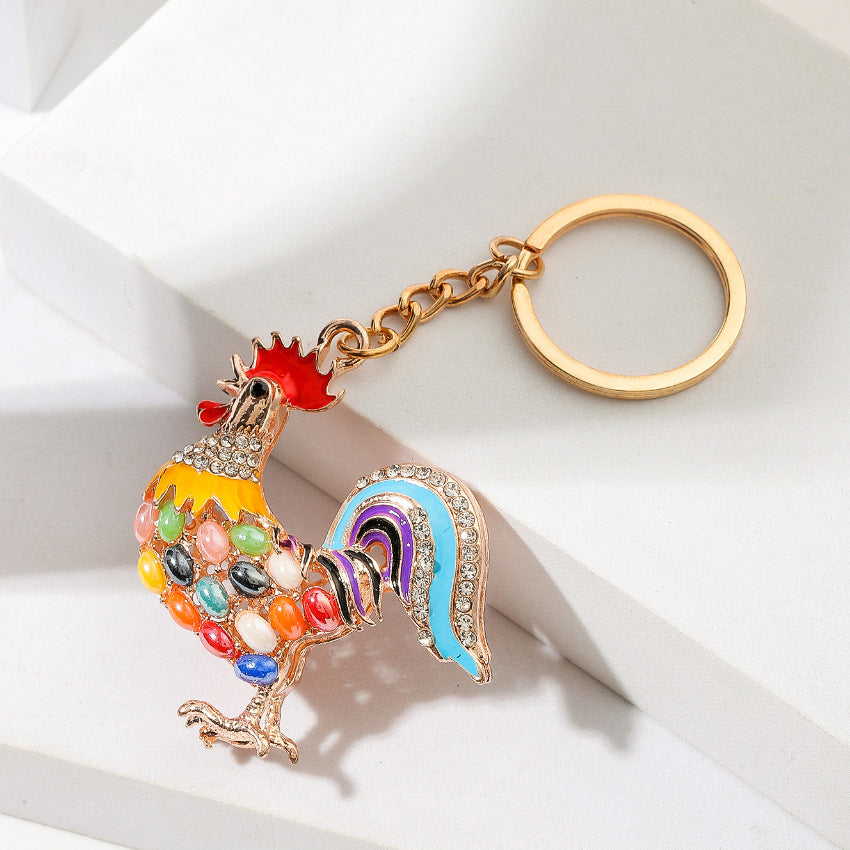 Wholesale Alloy Oil Dripping Diamond Big Cock Keychains ACC-KC-RongRui009