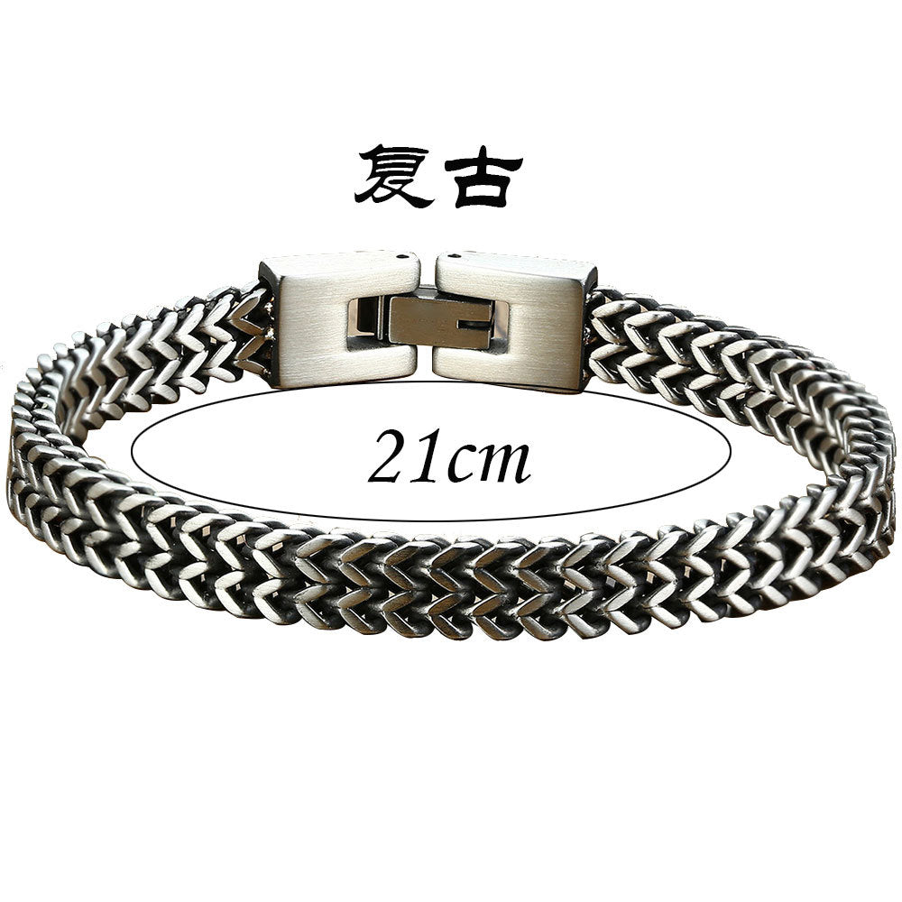 Wholesale Stainless Steel 6MM Keel Snake Chain Bracelet for Men Titanium Steel Bracelet Men's Bracelets ACC-BT-ZhongZhe005