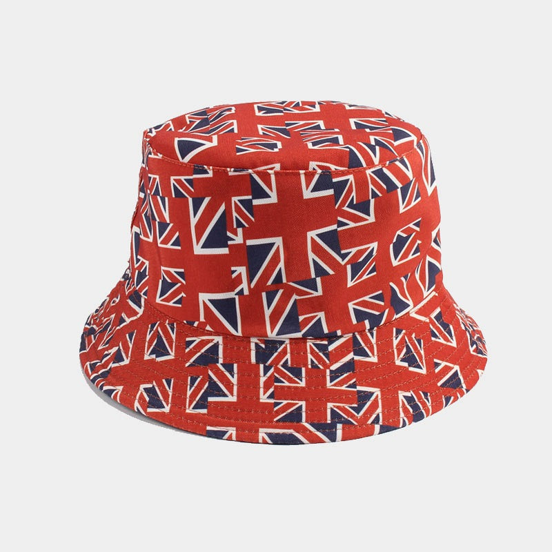 Wholesale  world cup national flag pattern double-sided fisherman hat