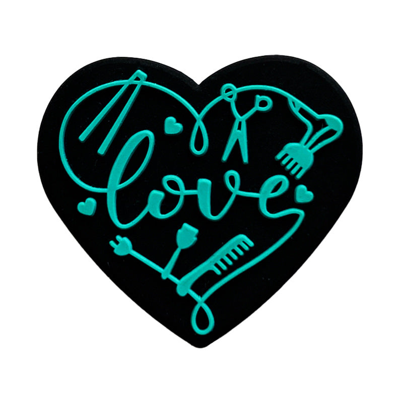 Wholesale of 10PCS Love Hair Salon Food Grade Silicone Beads ACC-BDS-WDX028