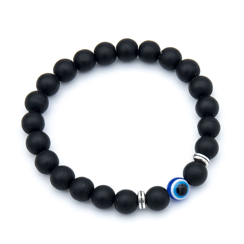 Wholesale 2pcs Devil's Eye Bracelet Blue Single Circle Tiger Eye Stone Bracelet ACC-BT-Xinc005