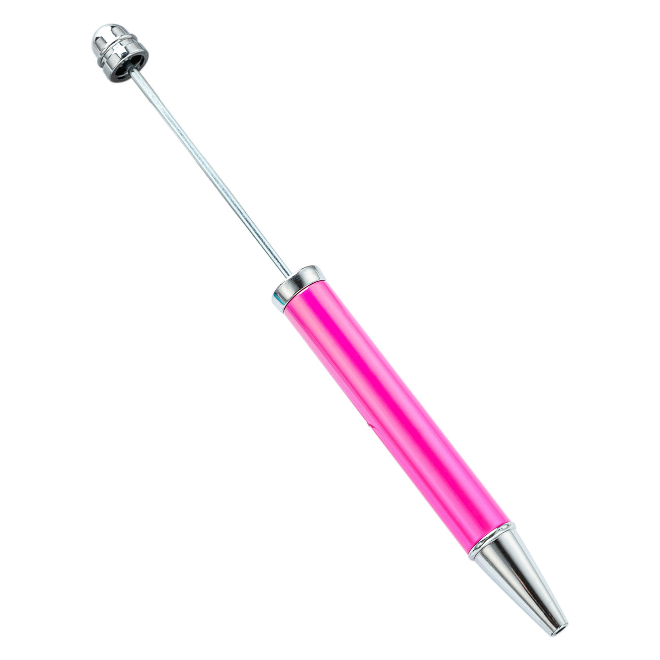 Wholesale Beadable Pens UV Electroplating Color Plastic DIY Beaded Pens Solid Color Pens