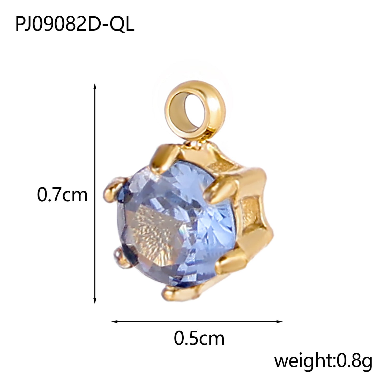 Wholesale stainless steel zircon small pendant