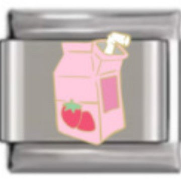 Wholesale  10pcs Italian Charm Bracelet 9mm DIY Splicing Pink Elements Stainless Steel Composable Bracelet