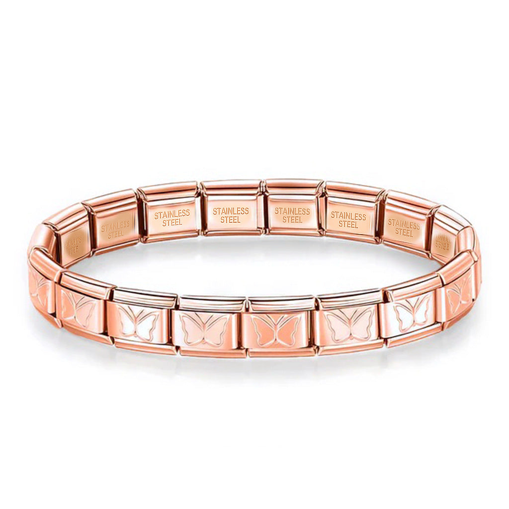 Wholesale Italian Modular Color Stainless Steel Elastic Bracelet