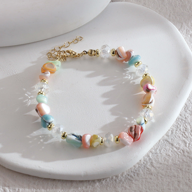 Wholesale Colorful Natural Stone Hand-strung Bracelet