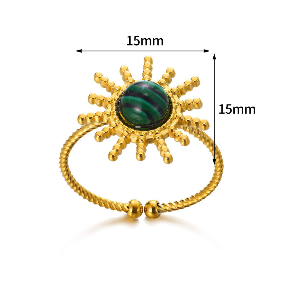 Wholesale Modern Geometric Shape Ring Stainless Steel with 18K Gold Plating Fashion Accessory for Everyday Wear