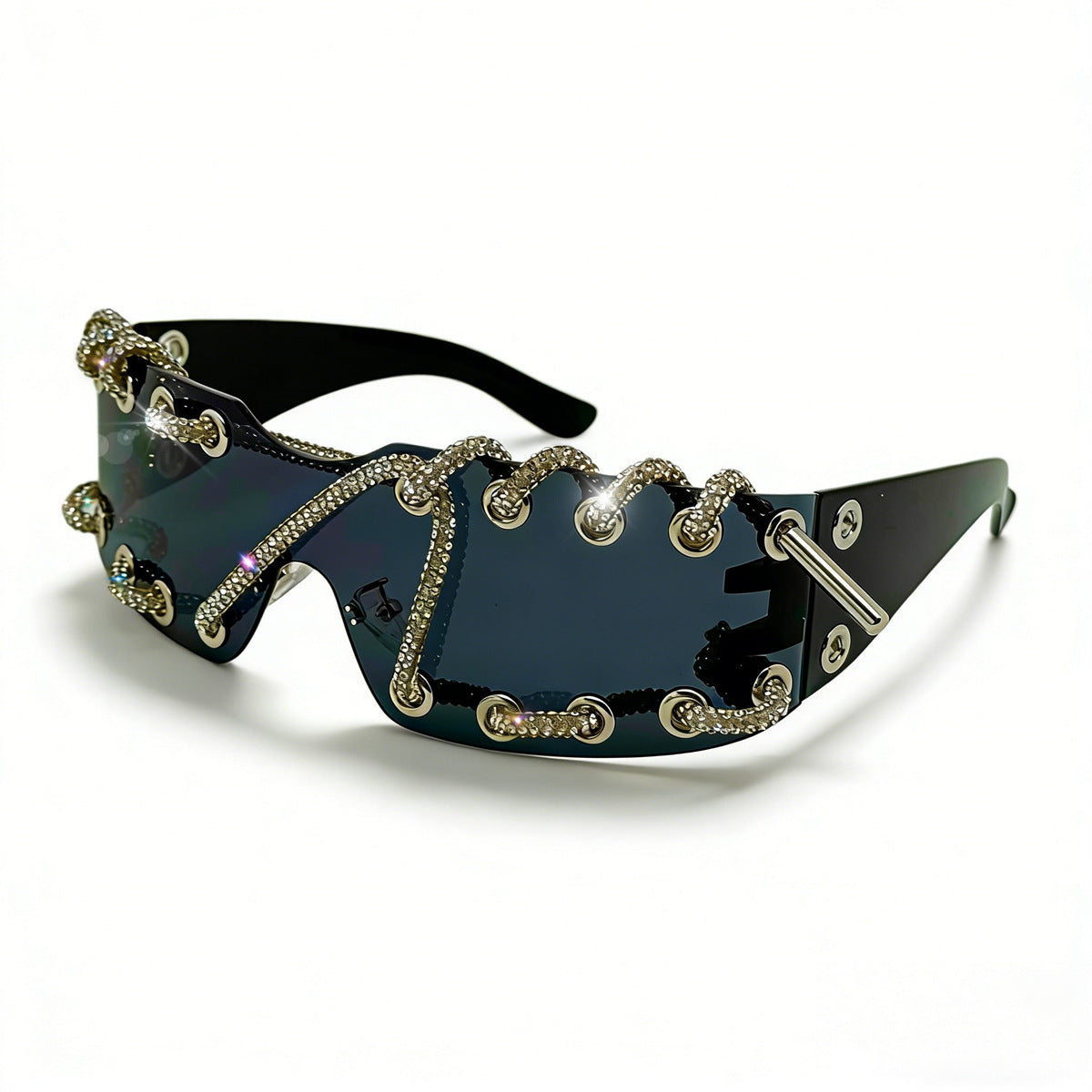 Wholesale Y2K Cyberpunk Rhinestone Sunglasses Fashion Accessory Boutique Resale