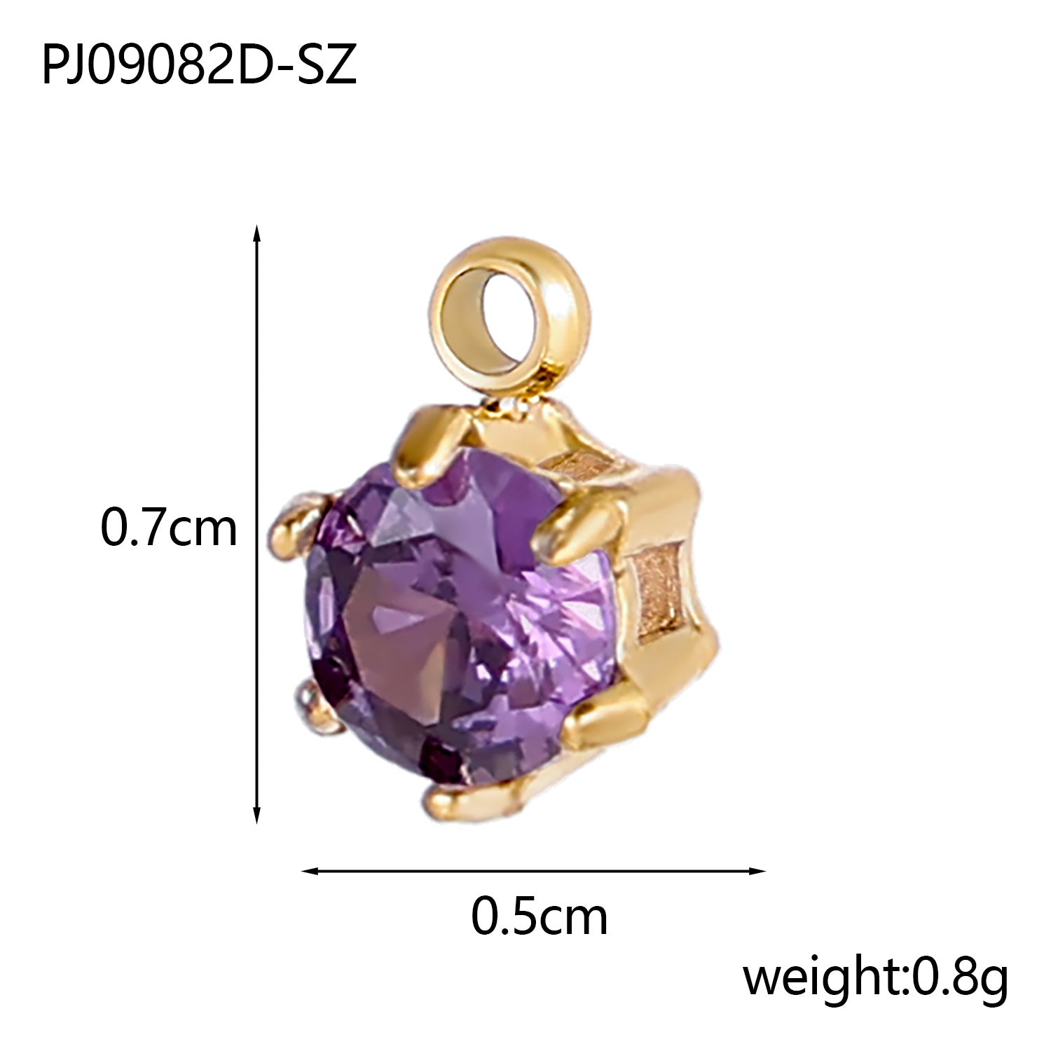 Wholesale stainless steel zircon small pendant