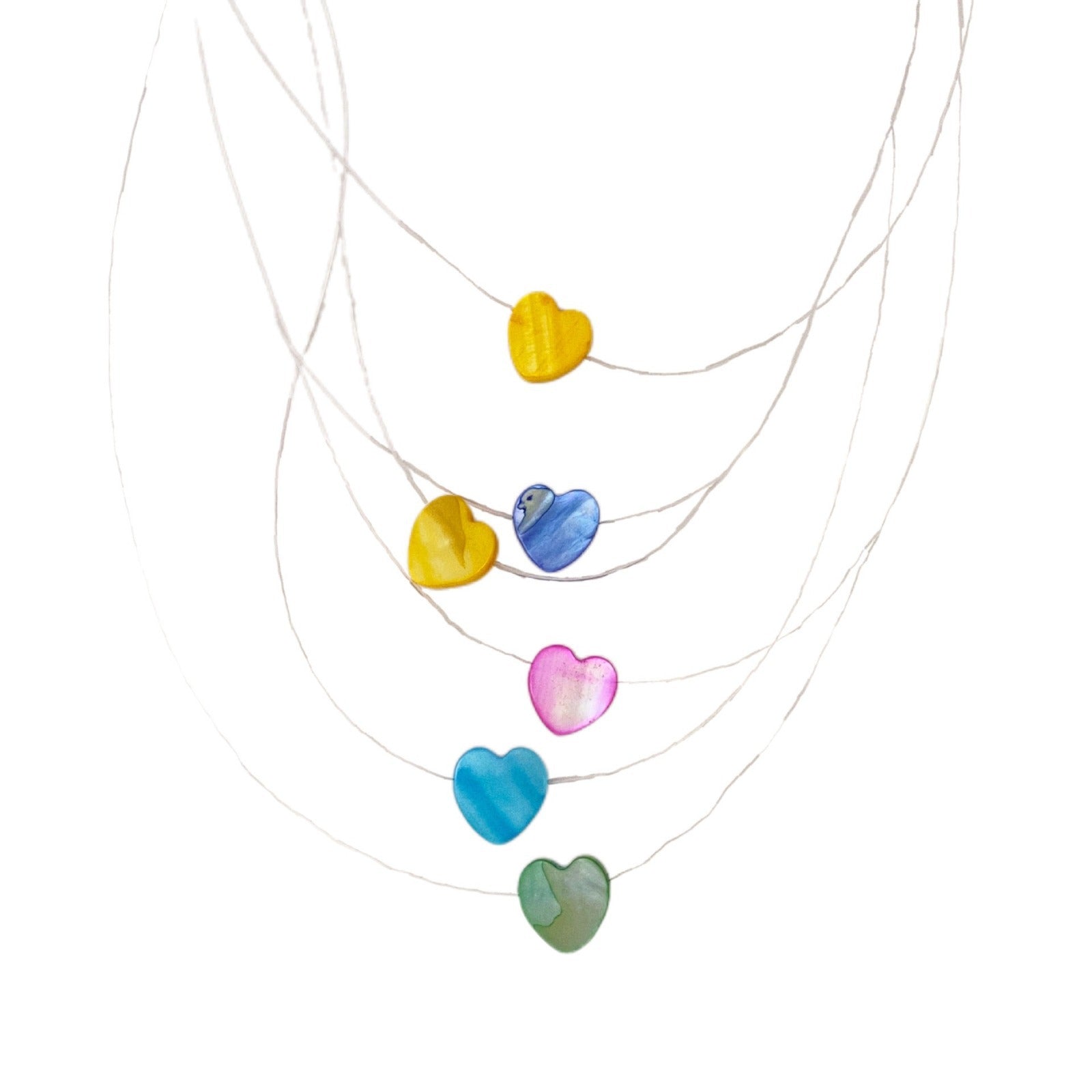 Wholesale  Color Shell Peach Heart Necklace
