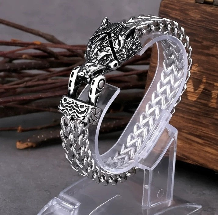 Wholesale Retro Punk Skull Snake Men' s Bracelet Alloy Fashion Accessory Boutique Resale Gift