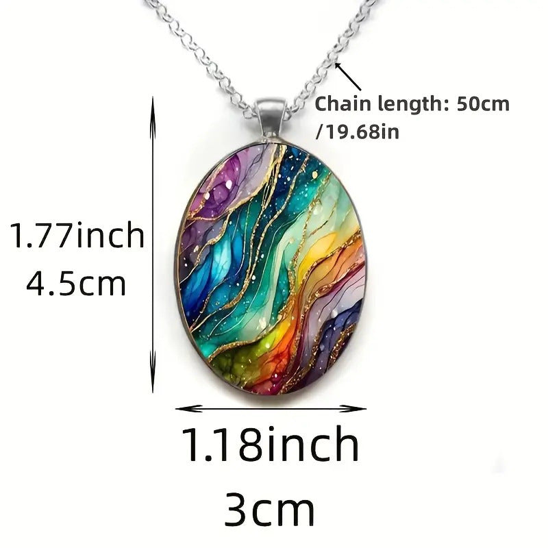 Wholesale Retro Oval Pendant Necklace,  Alloy Cross Chain,  Boutique Resale Gift