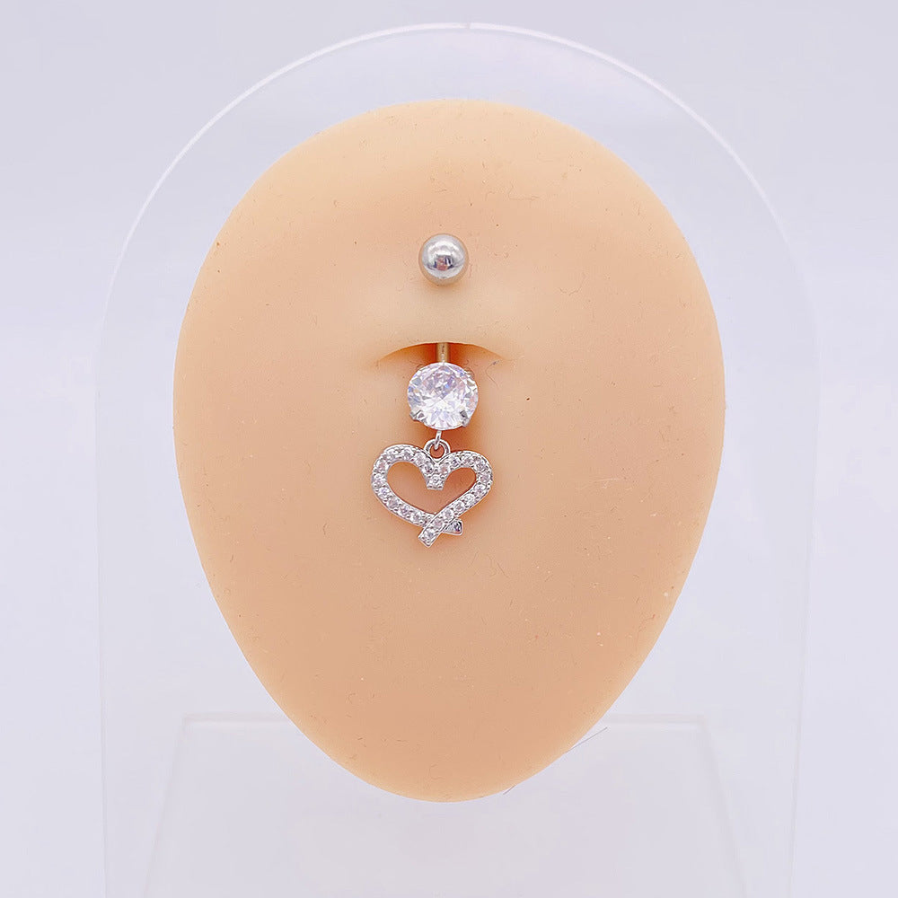 Wholesale Stainless Steel Long Tree of Life Zircon Belly Button Nails Body Jewelry ACC-BJ-ChenY001
