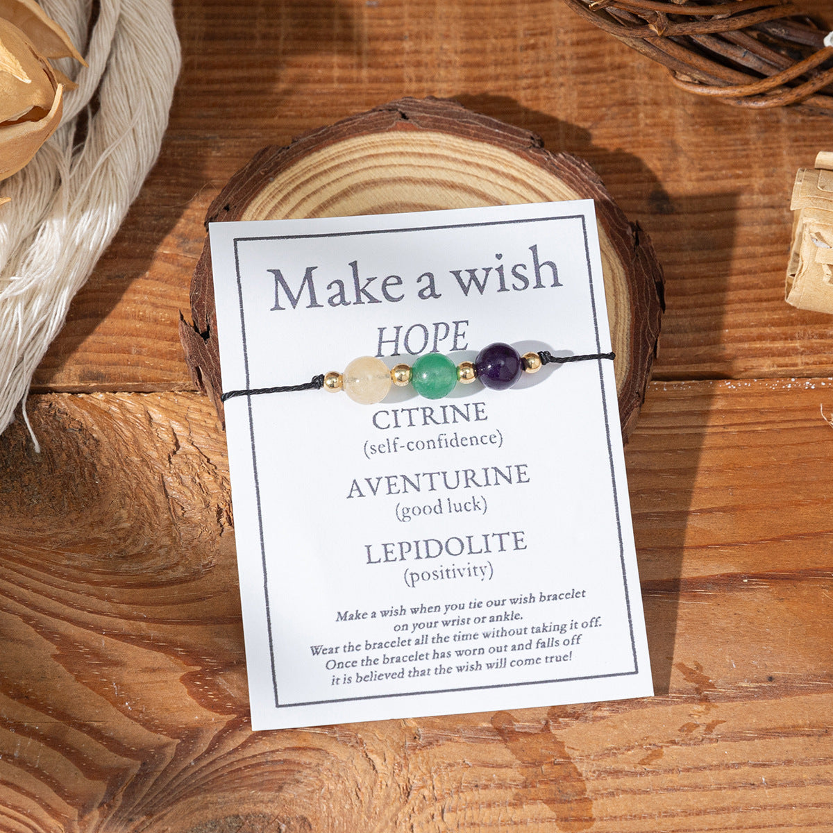 Bracciale di benedizione in pietra naturale all'ingrosso